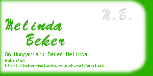 melinda beker business card